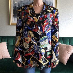 Vintage Patina International Lightweight Multicolor Travel Blazer